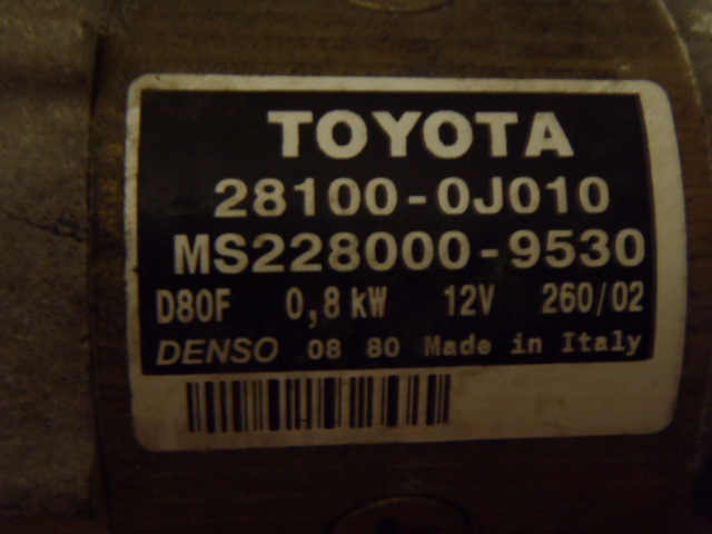 Startér Yaris 1.0 VVT-i 2006-2011 01