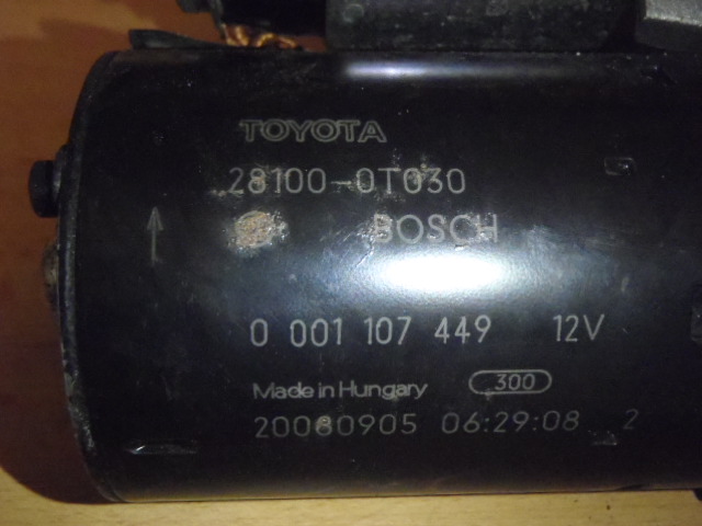 Startér Auris 1.6 VVT-i 2006-2010