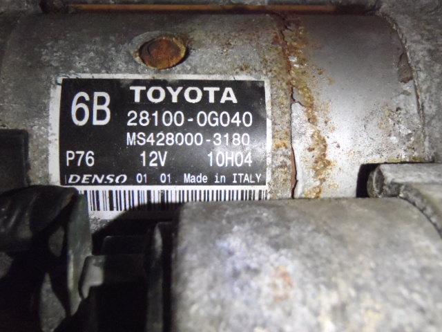Startér RAV4 2.0 D4D 2005-2010