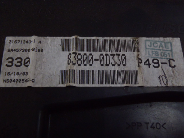 Přístrojová deska Toyota Yaris Verso