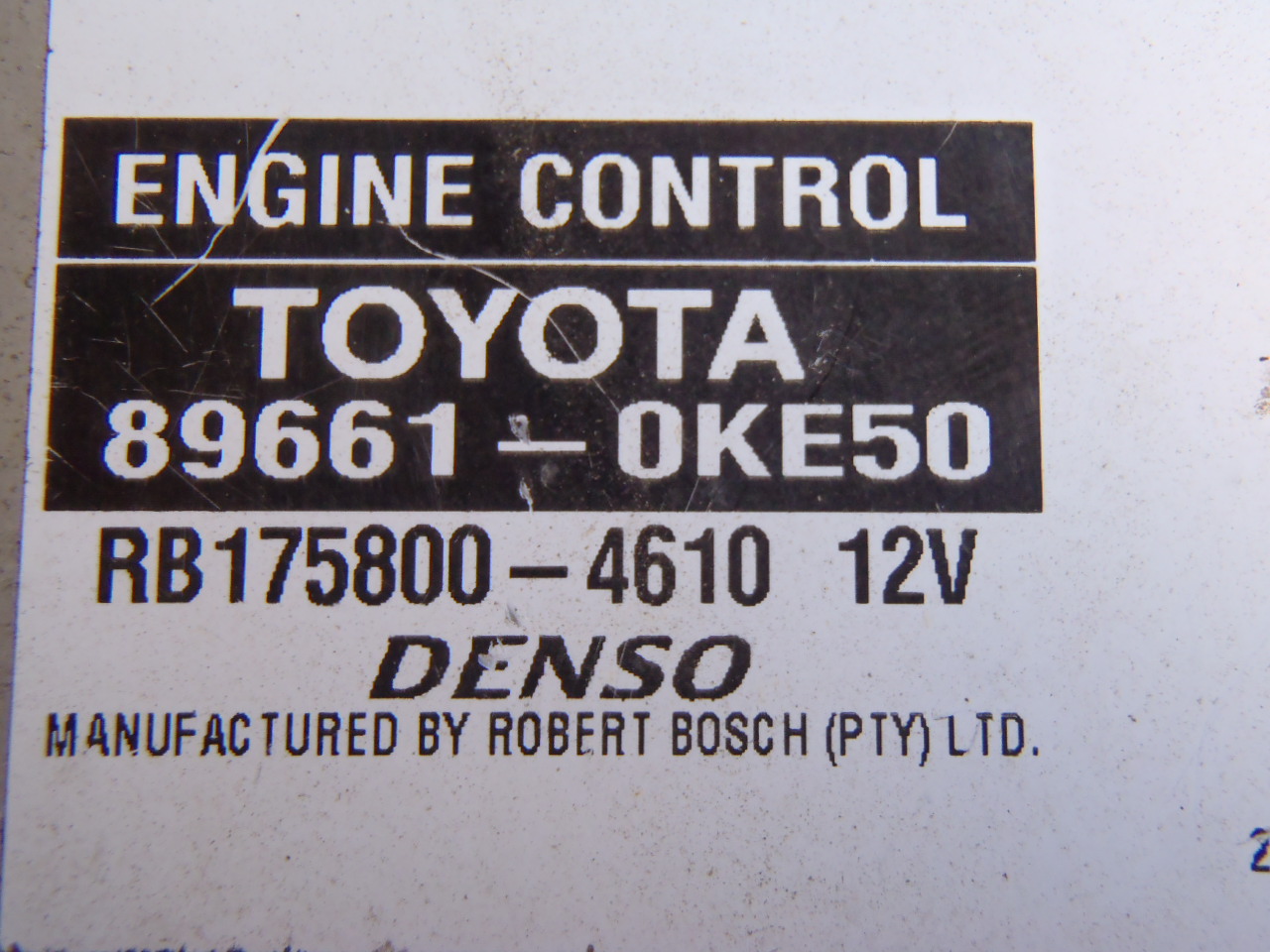 Řídící jednotka motoru 2.5 D4D