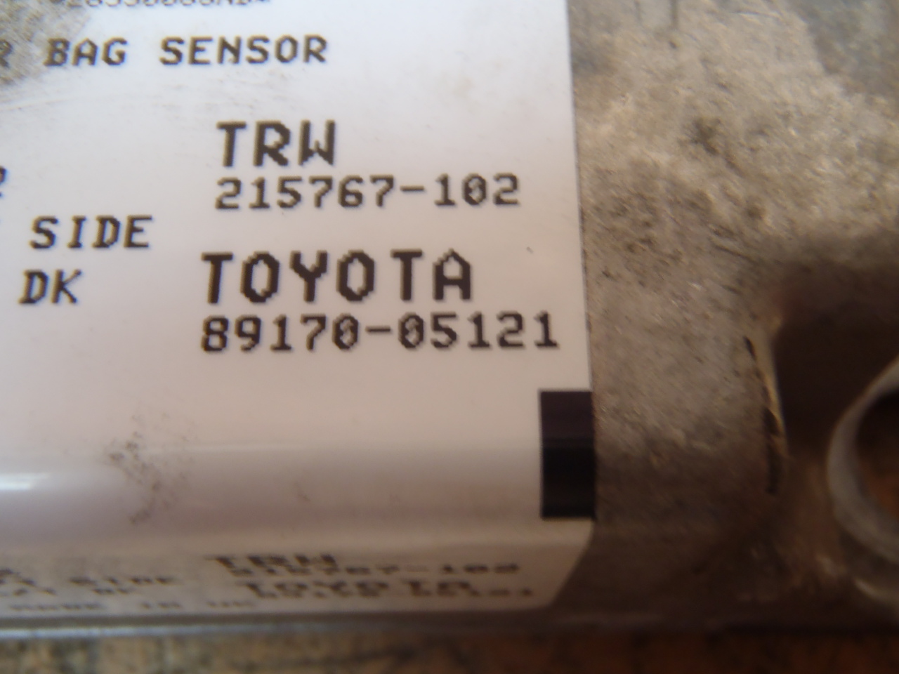 Jednotka airbagů 89170-05121