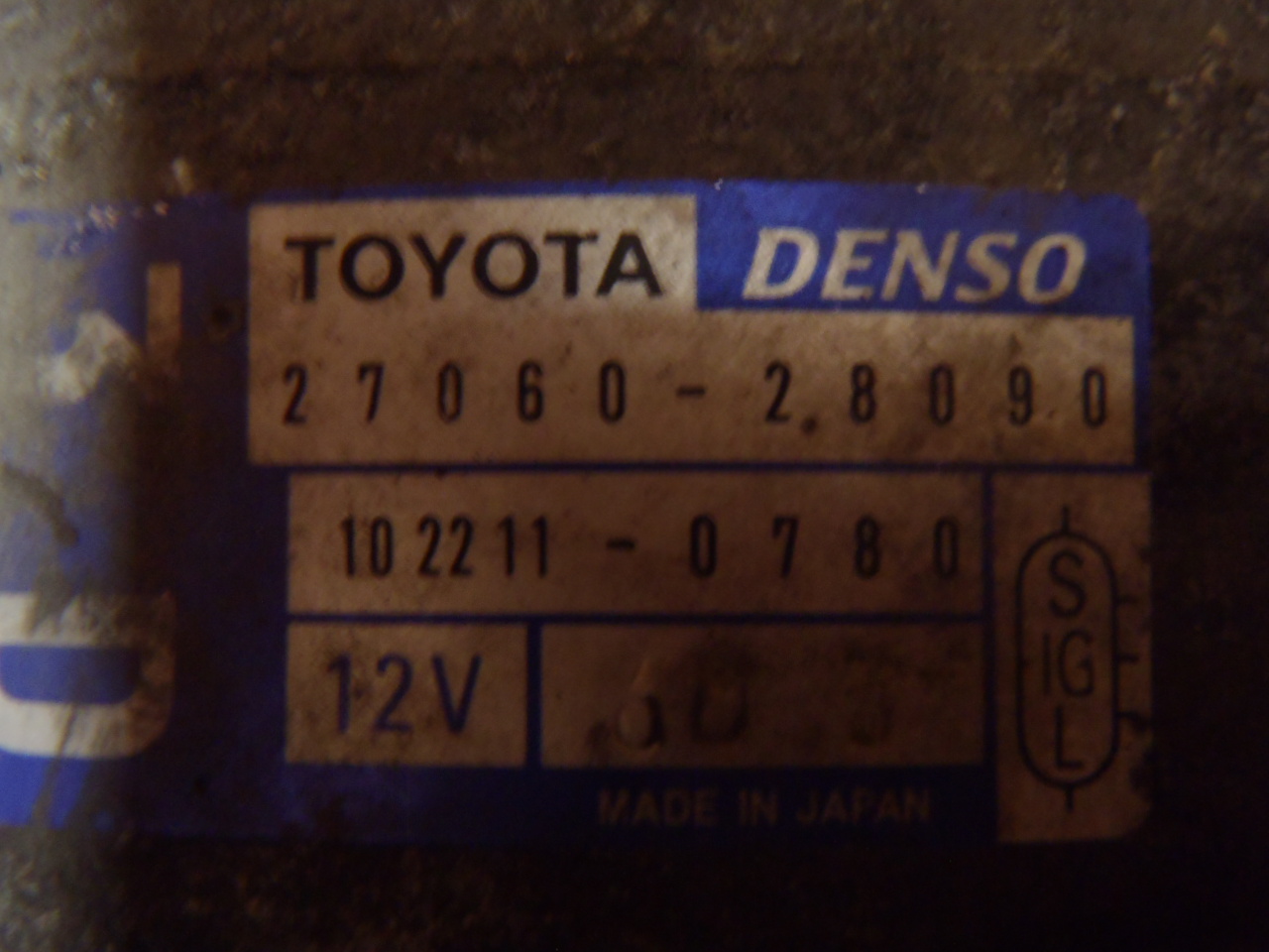 Alternátor 2.0 VVT-i