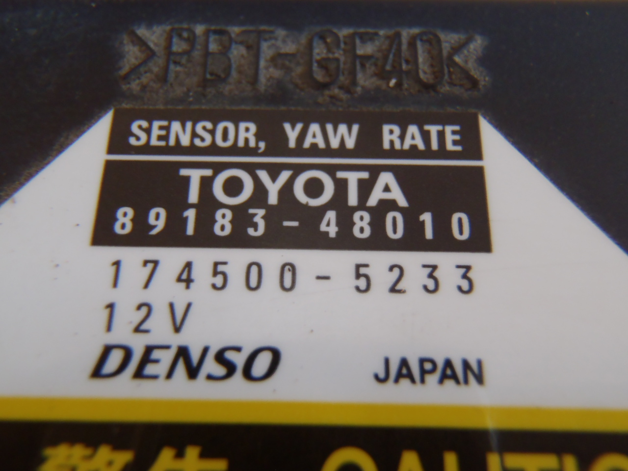 Sensor Yaw Rate 89183-48010