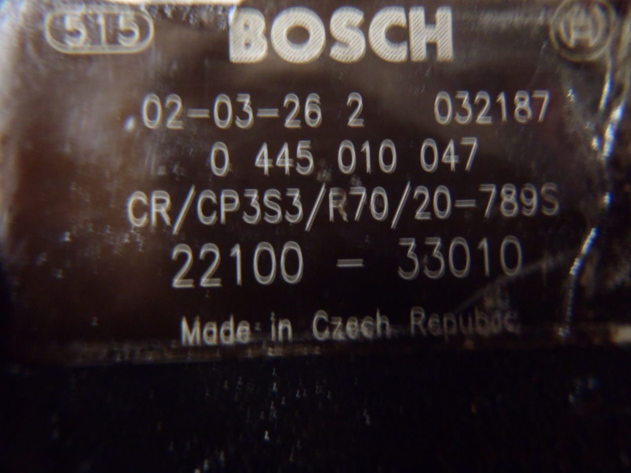 Vysokotlaké naftové čerpadlo D4D